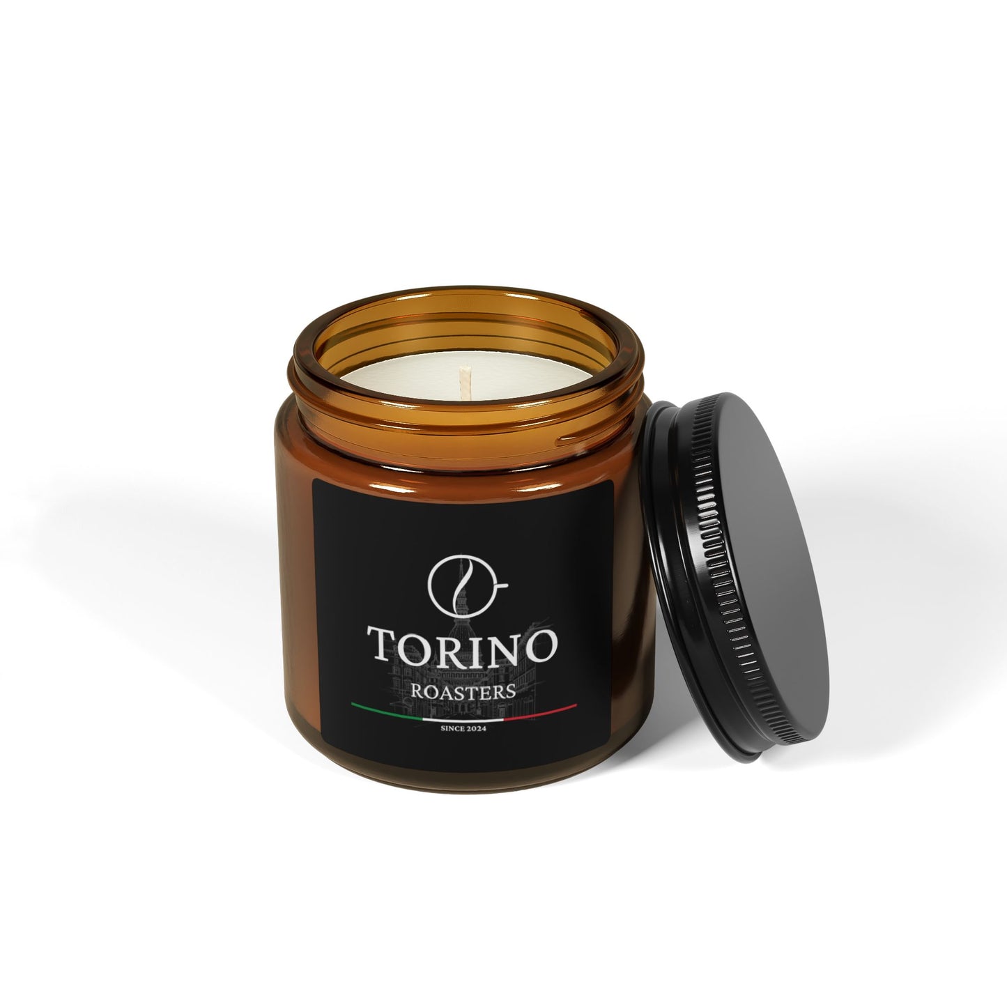 Torino Roasters Scented Soy Candle — Amber Jar