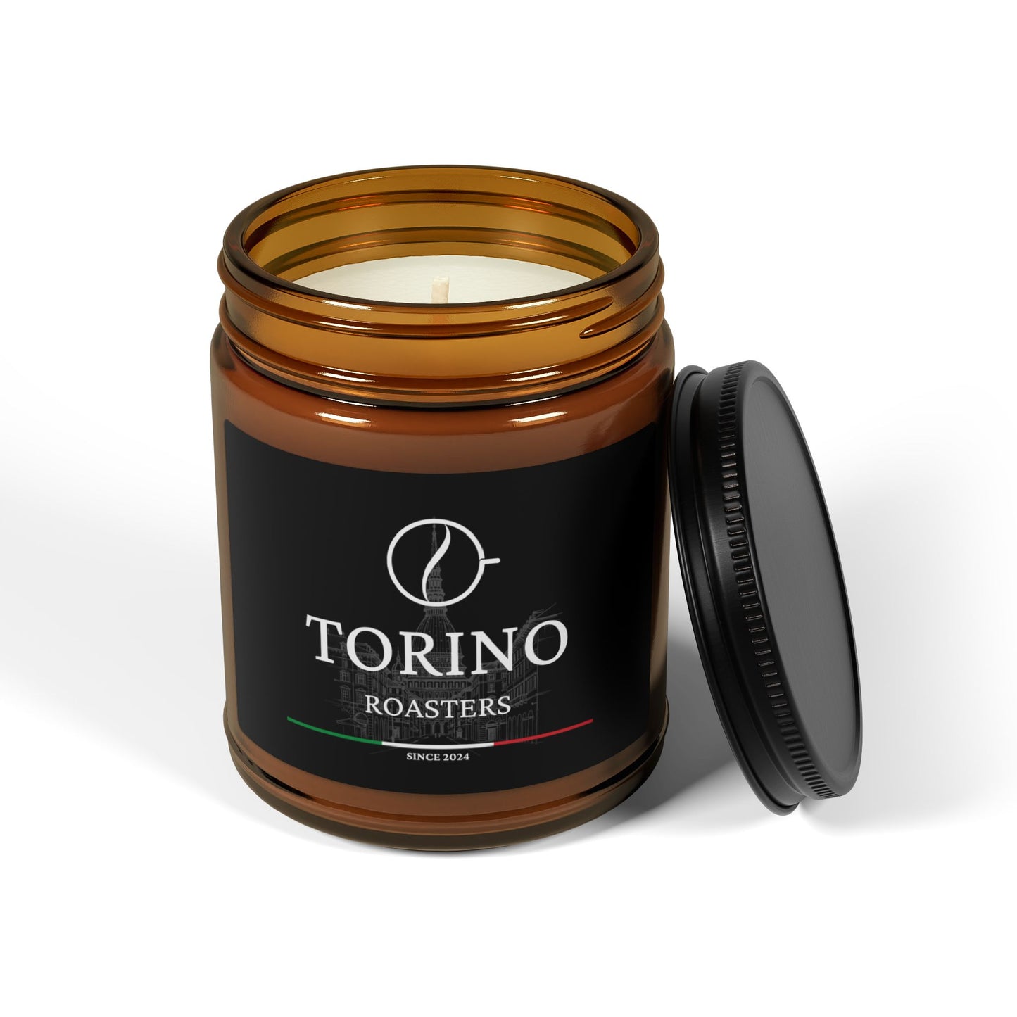 Torino Roasters Scented Soy Candle — Amber Jar