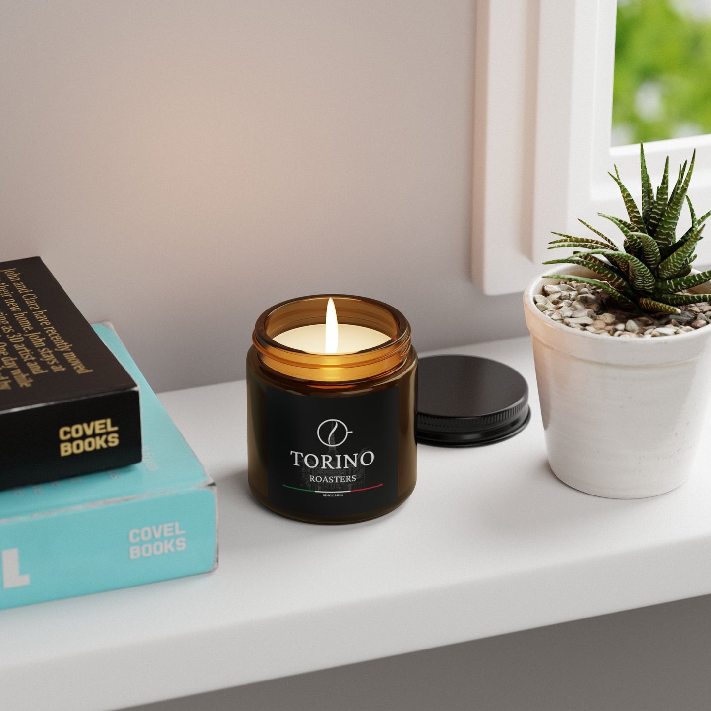 Torino Roasters Scented Soy Candle — Amber Jar