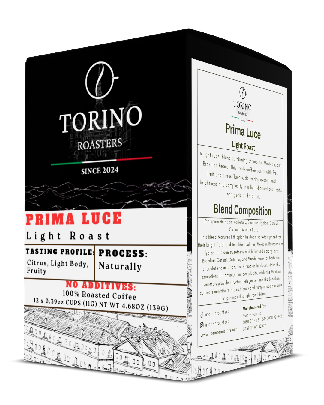 Prima Luce  12x0.39oz Cups (11 g) NT WT 4.68 oz ( 138 g )