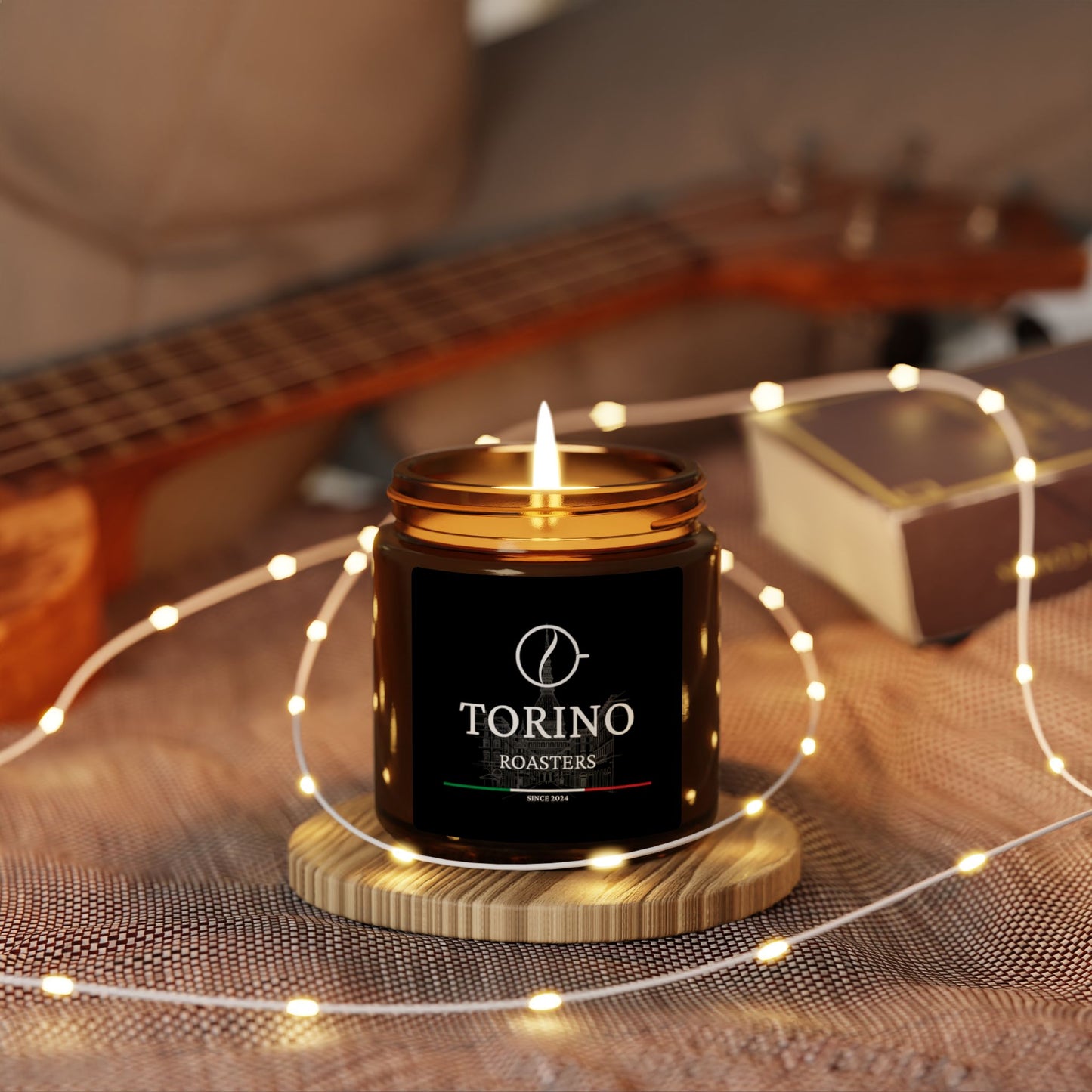 Torino Roasters Scented Soy Candle — Amber Jar