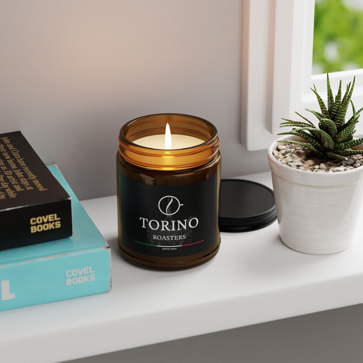 Torino Roasters Scented Soy Candle — Amber Jar