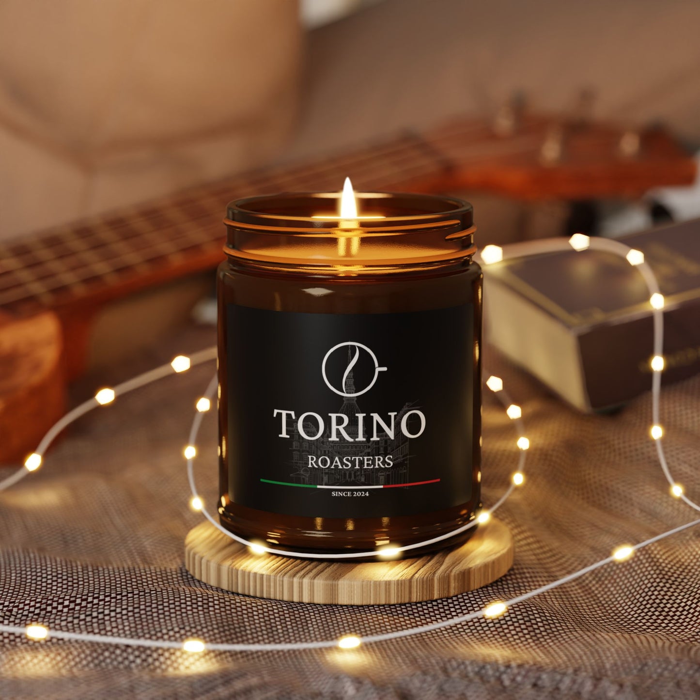 Torino Roasters Scented Soy Candle — Amber Jar