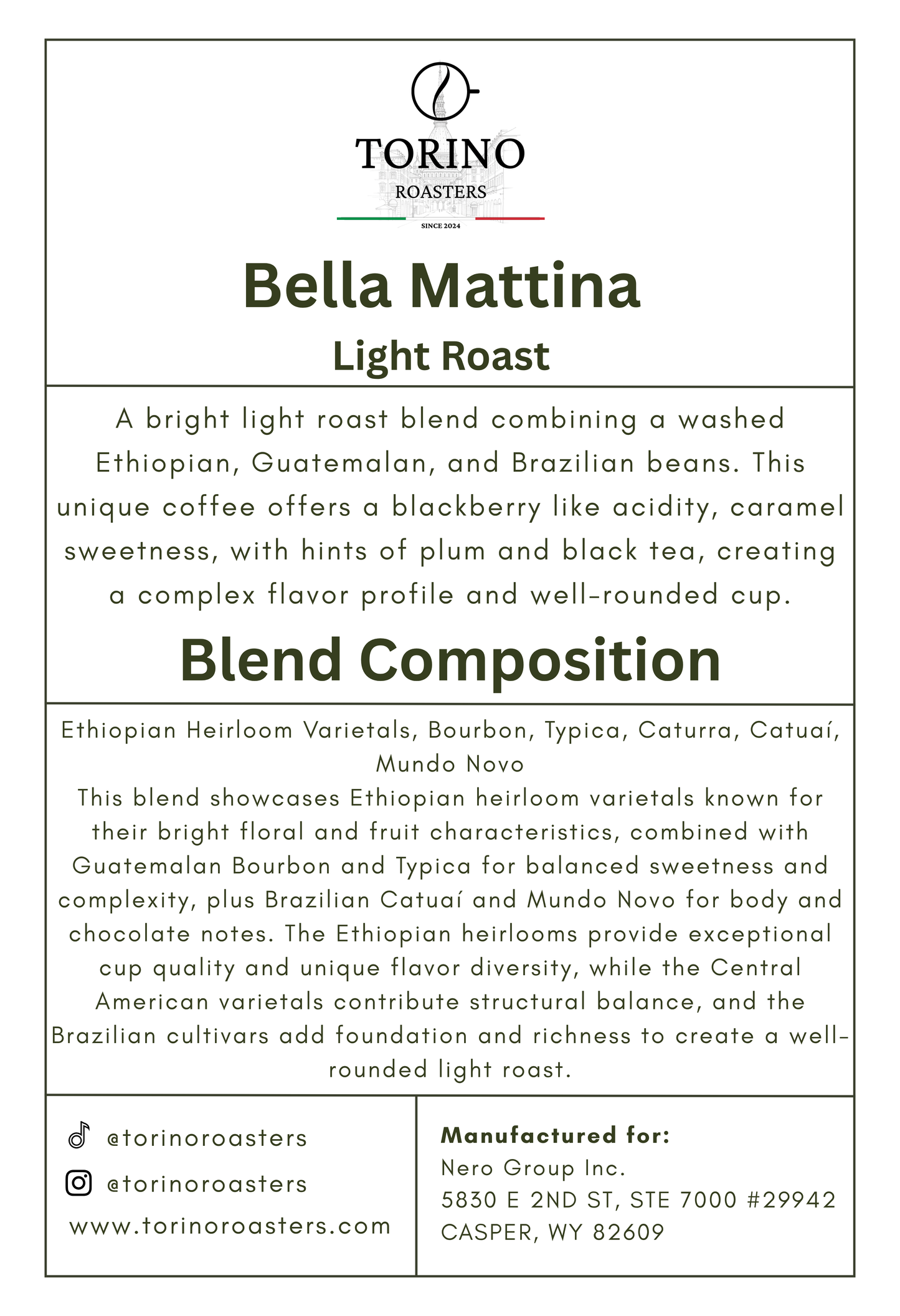 Bella Mattina - Light Roast