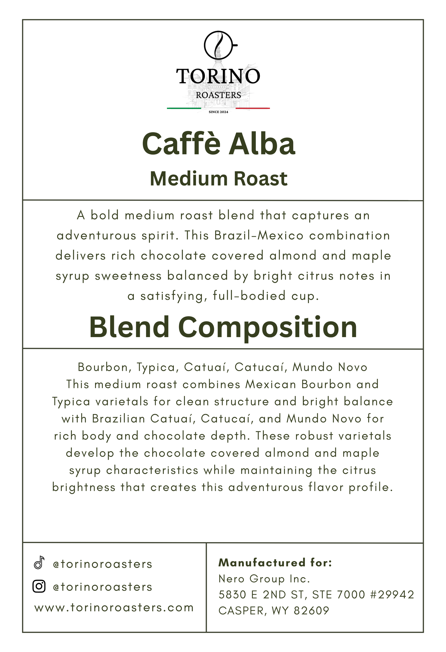 Caffè Alba - Medium Roast