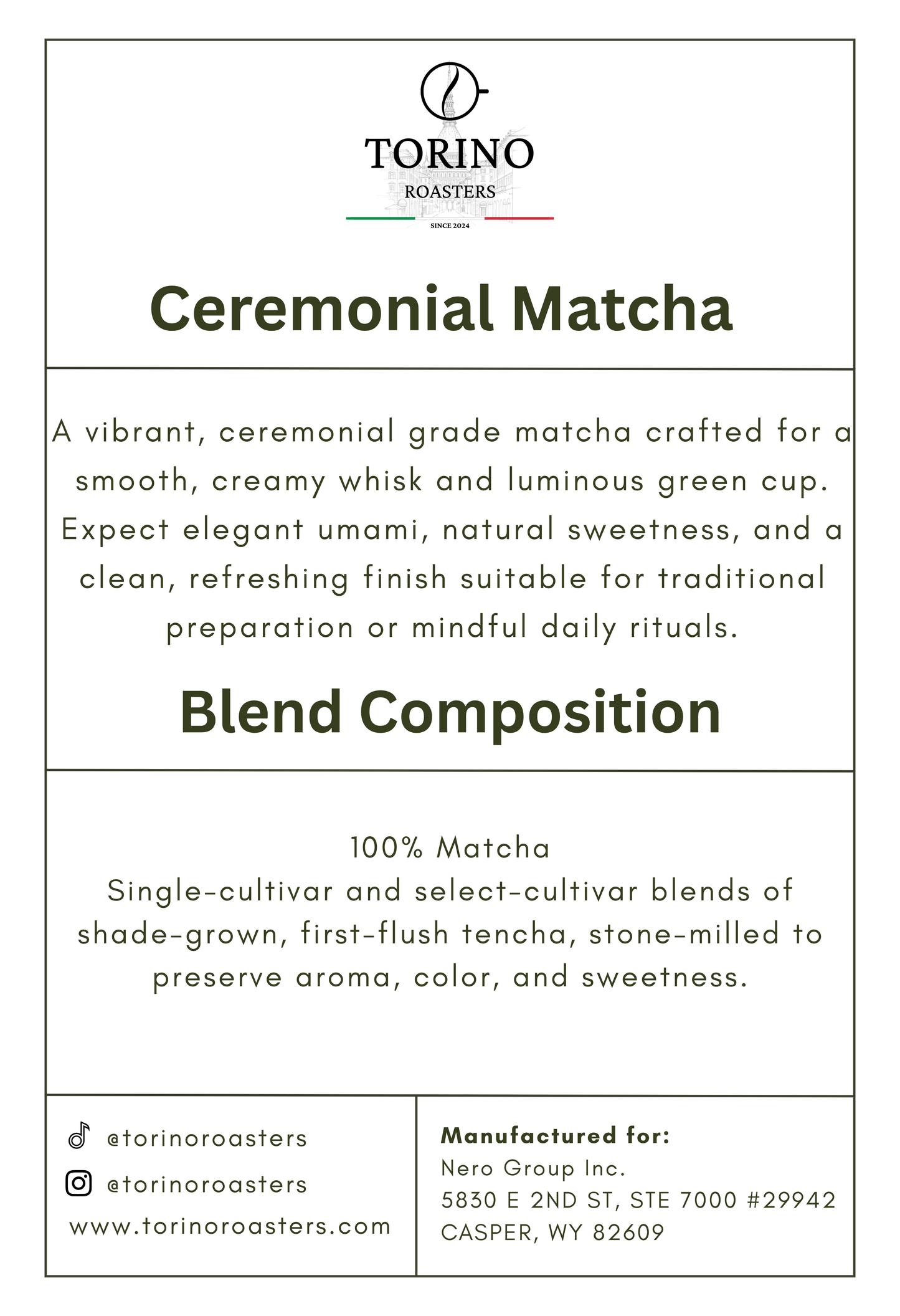 Ceremonial Matcha