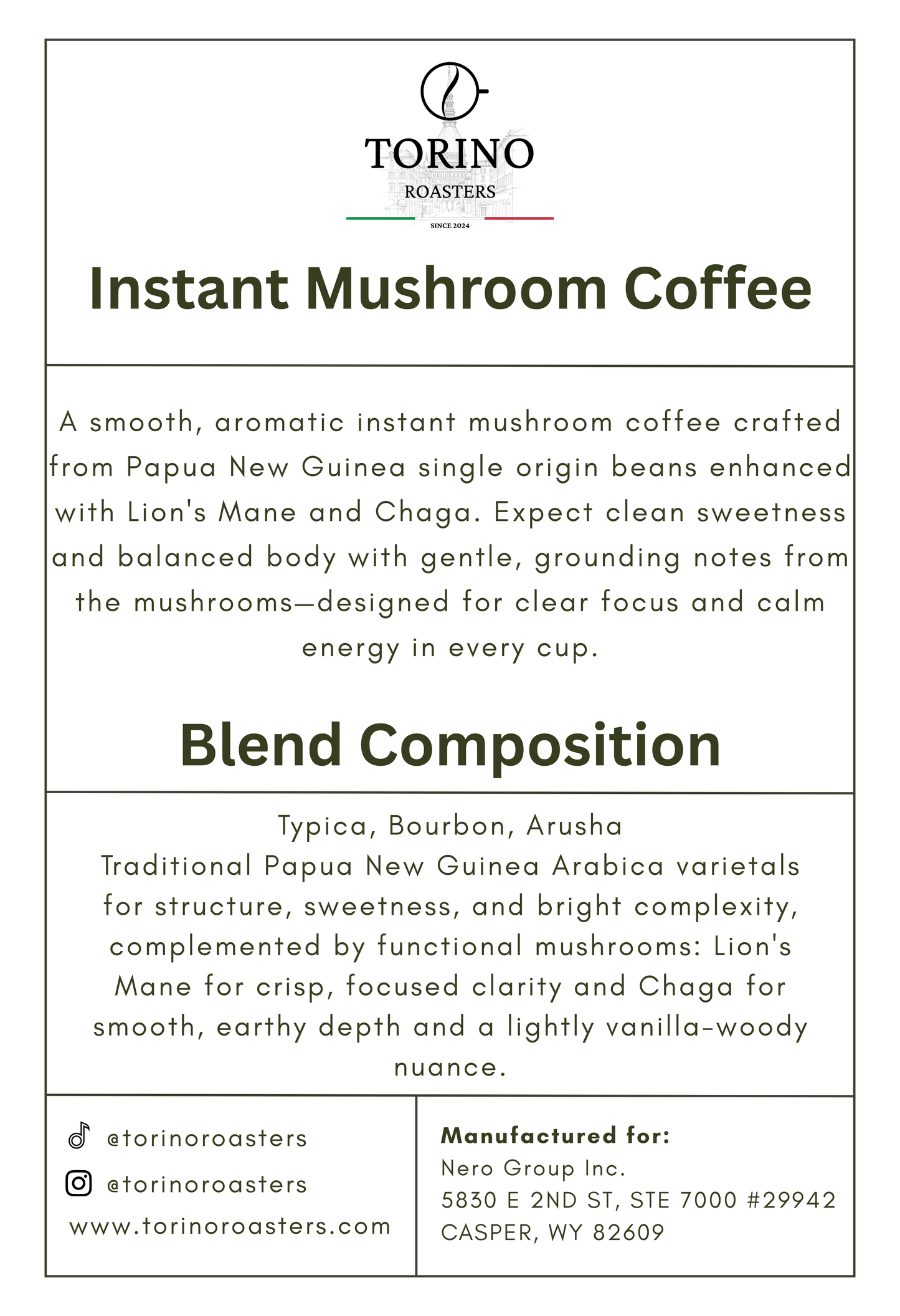 Mushroom Coffee - Instant Coffee