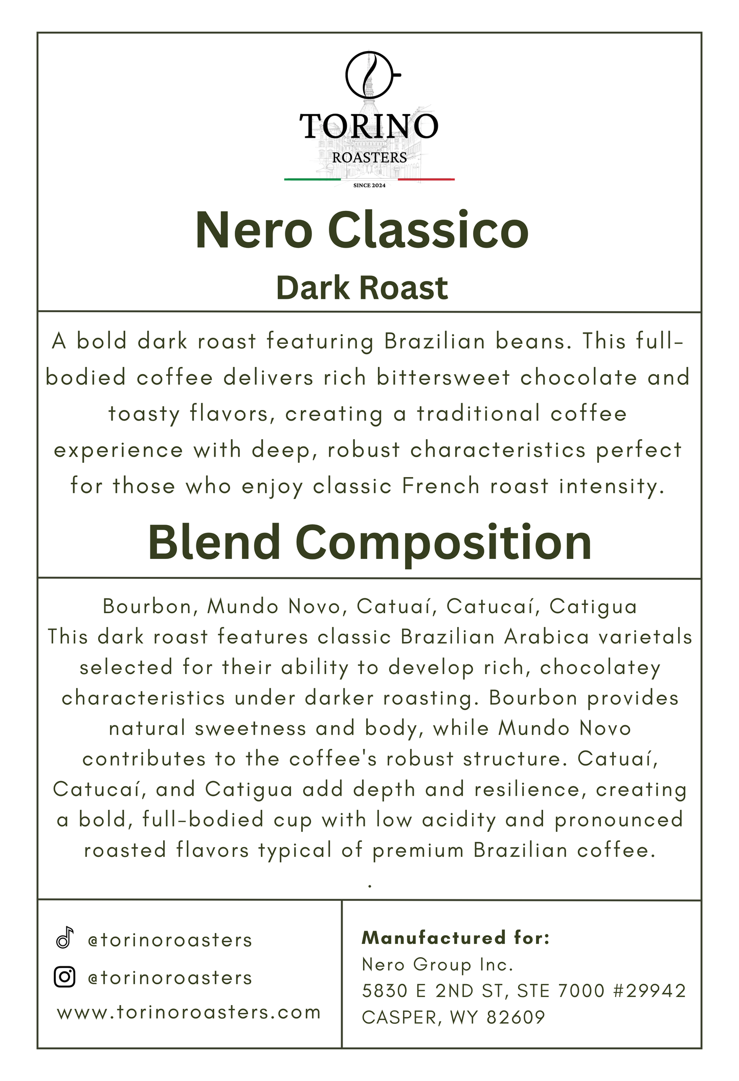 Nero Classico - Dark Roast